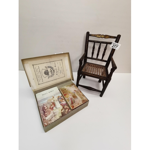 277 - 1950s Child's presentation set - BIble and Prayer book(Easingwold Grammar school)  plus miniature Ra... 