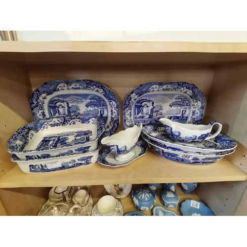 289 - A Collection of Spode inc x2 Oval serving bowls, x2 Rectangle serving bowl, x2Gravy Jug, X2 meat pla... 