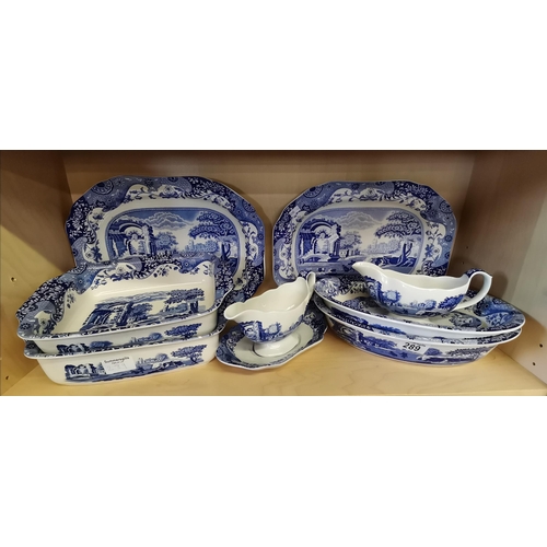 289 - A Collection of Spode inc x2 Oval serving bowls, x2 Rectangle serving bowl, x2Gravy Jug, X2 meat pla... 