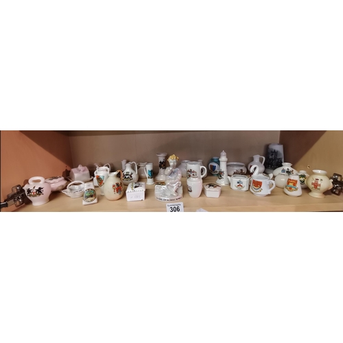 306 - Collection of Crested china