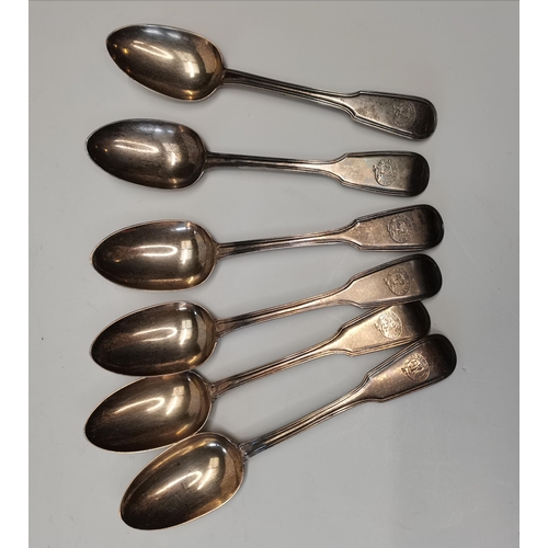 378 - Early Silver ladle plus x6 Silver tea spoons and x6 Silver desert spoon (London) 551grams