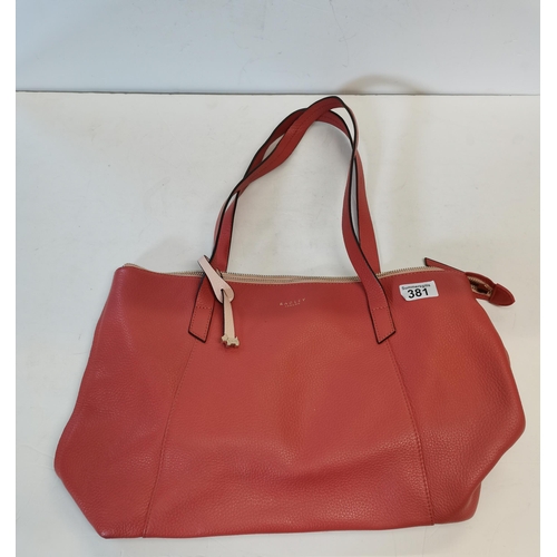 381 - Radley tote / shoulder bag in Coral with dust bag VGC