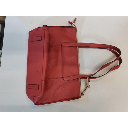 381 - Radley tote / shoulder bag in Coral with dust bag VGC