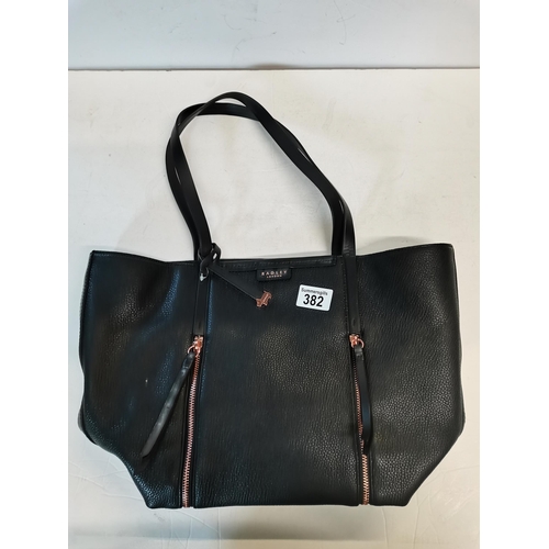 Black Radley shoulder bag with bronze coloured zips and dust bag. VGC ...