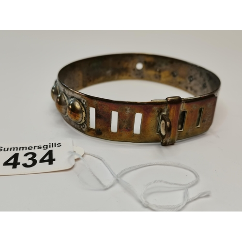 434 - Antique brass dog collar