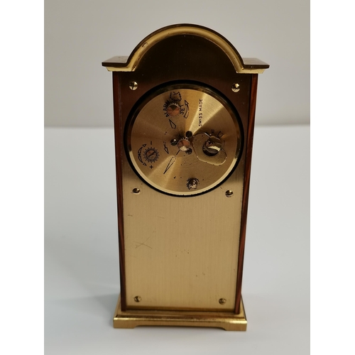 440 - Swiss 8 day alarm miniature grandfather clock