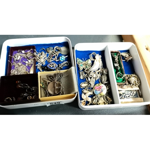 549 - A collection of mainly silver and some costume Jewellery