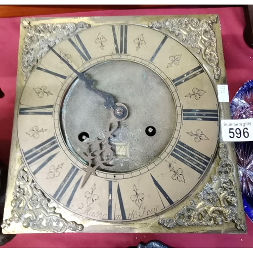 596 - Brass clock face