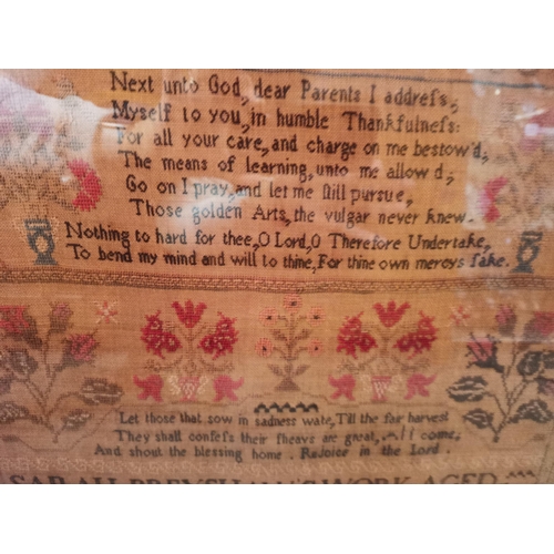 35 - Framed Antique Sampler 