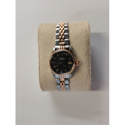 455 - Ladies Rolex Datejust wrist watch steel and yellow gold with oyster strap serial number 2311414 mode... 