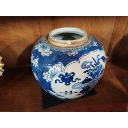 28 - x4 Blue and white Chinese ginger jars. good condition