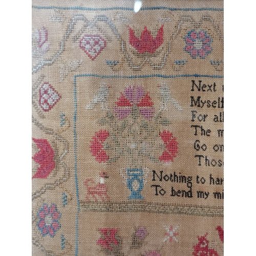 35 - Framed Antique Sampler 