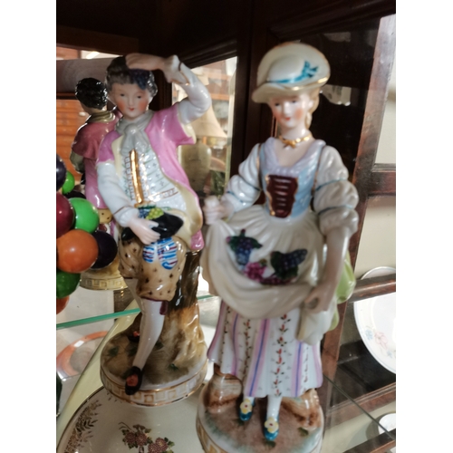 73 - Royal Doulton 'The Balloon Seller', x2 Rye Pottery Figurines @The Chaucer' and 'The Guildsman' plus ... 