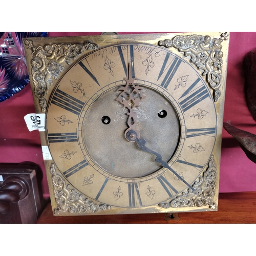 596 - Brass clock face