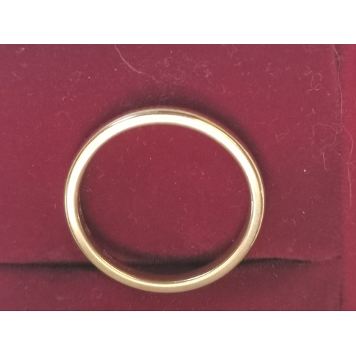 424 - 18ct Gold wedding band size K 3 grams