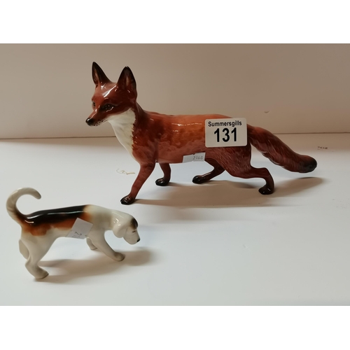 131 - Beswick Fox and hound - very good condition