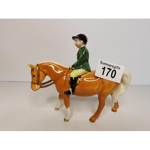 170 - 1970 Beswick Boy on Palomino Pony - excellent condition