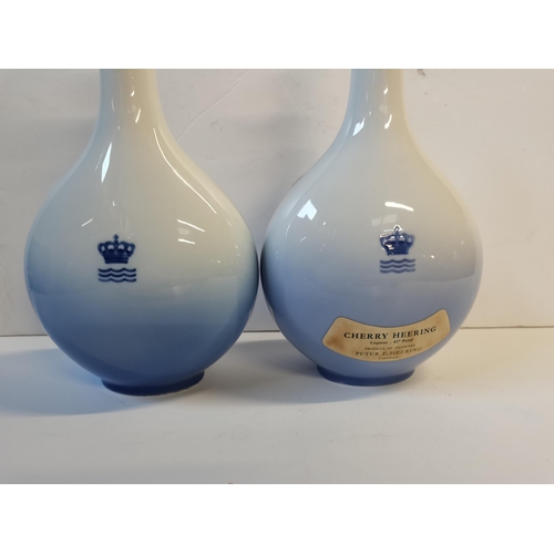 186 - Pair of Vienna Style lidded vases 11cm ht plus Two Royal Copenhagen Decanters Cherry Heering liqueur... 