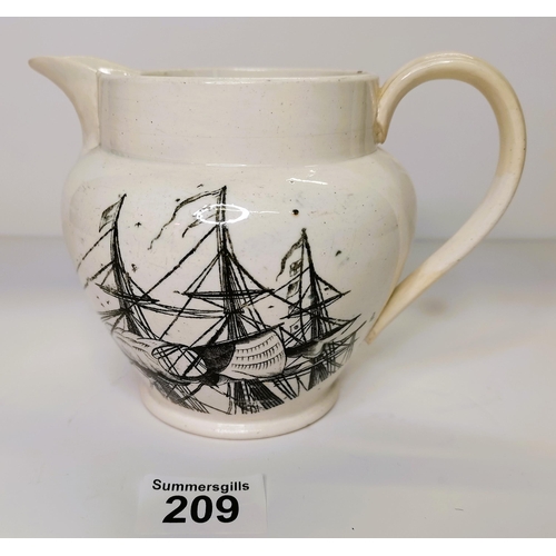 209 - Creamware jug