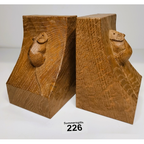 226 - Pair of Mouseman Bookends