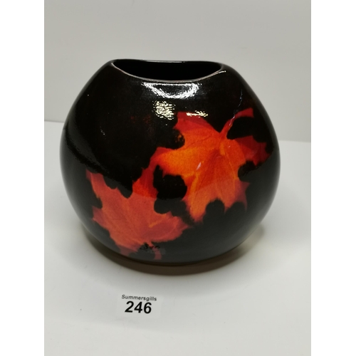 246 - Poole Pottery Small Purse Vase 'Forest Flame' H20cm - excellent condition