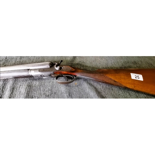 25 - James B Waranlow 12 Bore double barrel Shotgun - 1880's  (deactivated )