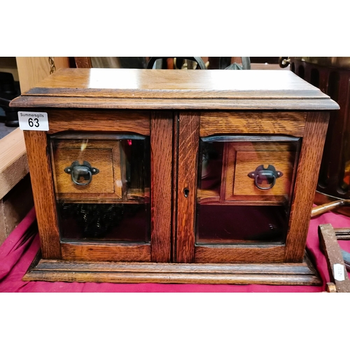 63 - Lovely antique smoking cabinet