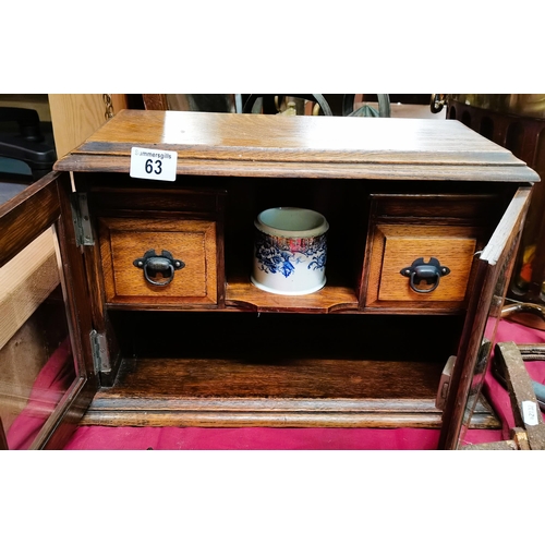 63 - Lovely antique smoking cabinet