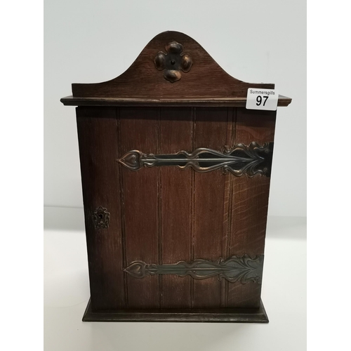 97 - Art Nouveau wooden cabinet 29cm width