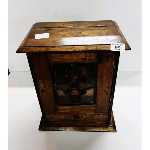 99 - Tobacco Cabinet with coloured glass