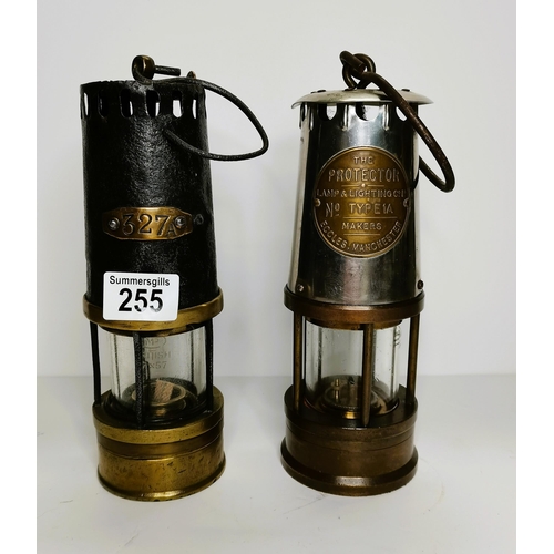 255 - 327a Miners lamp plus Eccles The Protector No TYPE!A miners lamp