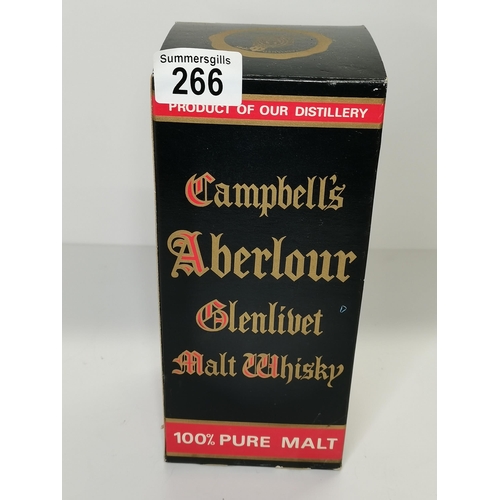 266 - various bottles of Whisky inc, Campbells Aberlour Glenlivet, Dimple Old Blended, VAT 69 and Jack Dan... 