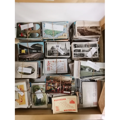 286 - Large Collection of Postcards including Social History, Nostalgic, Vintage Butlins cards, Railways e... 