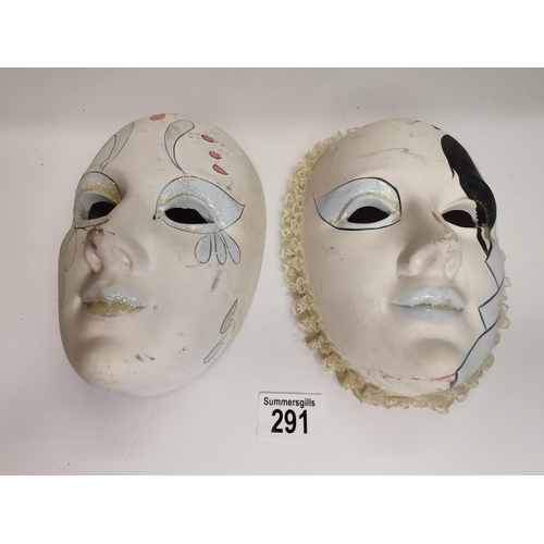 291 - x2 ceramic decorative masks