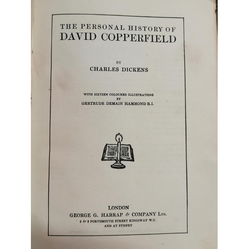 315 - ASuede Bound 1921 Copy of David Copperfield and a Cassell's illustrated Family Bible