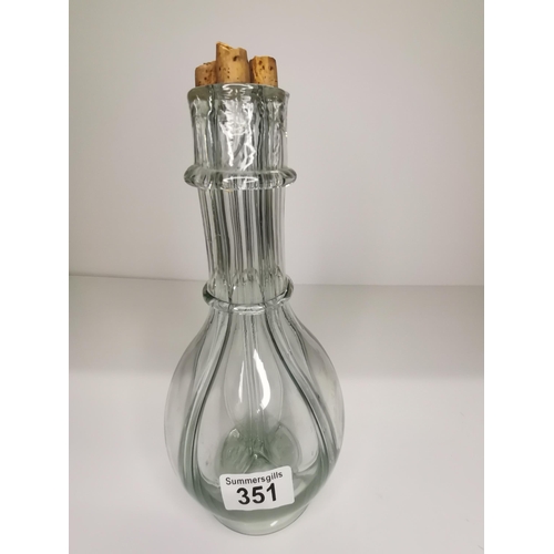 351 - French Art Deco style four chamber bottle with stoppers