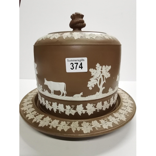 374 - Brown Wedgwood Cheese Dish