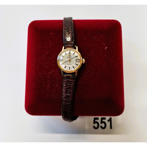 551 - Ladies Gold Omega watch (working)