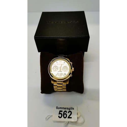 562 - Michael Kors ladies gold wrist watch