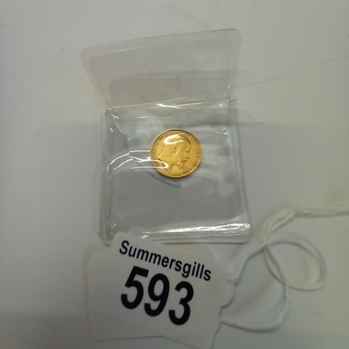 593 - 1/2 Sovereign 4grams 1906