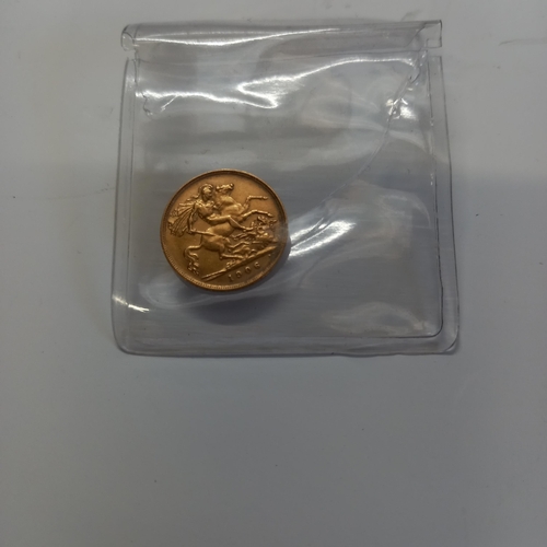 593 - 1/2 Sovereign 4grams 1906