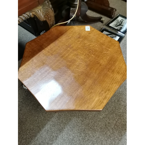 549 - Mouseman octagonal table D50cm x H47.5cm