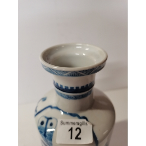 12 - 19th century Chinese Rouleau porcelain vase