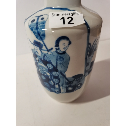 12 - 19th century Chinese Rouleau porcelain vase