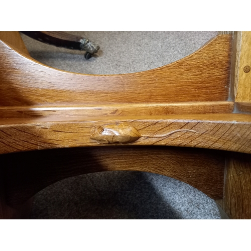 549 - Mouseman octagonal table D50cm x H47.5cm