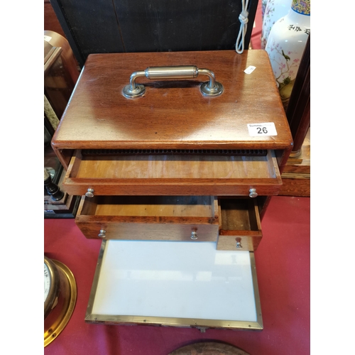 26 - Antique Mahogany Dental Tool Box