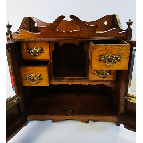 41 - Antique Mahogany Smokers Cabinet - H45cm x W41cm