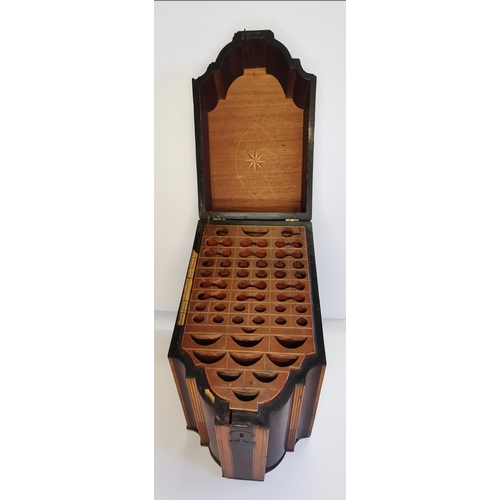 6 - A lovely Mahogany & Satinwood George III Sheraton Period Knife Box - H39cm x W23cm