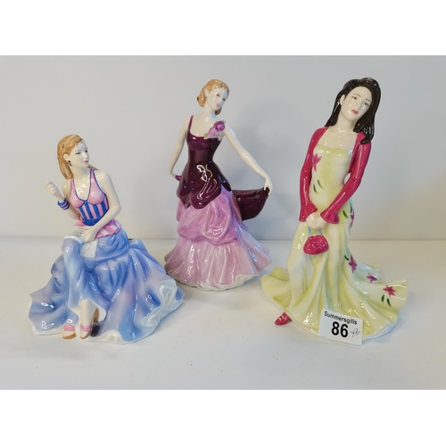 86 - x3 Royal Doulton Ladies - 'Thinking of You', 'Loving Thoughts' and 'Eleanor'