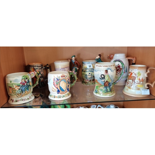 98 - A collection of 8 Crown Devon Musical Toby Jugs